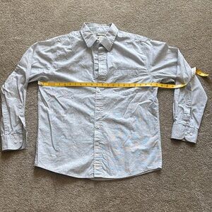 Haggar Light gray Micro-Pattern Button-Up Shirt L
